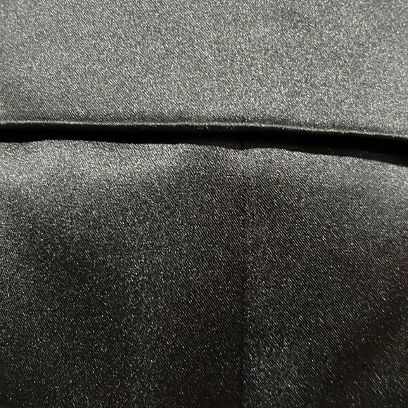 Michael KORS  Chic Black Satin Crop Jacket faceted snap buttoN NWOT Dressy - Picture 5 of 9